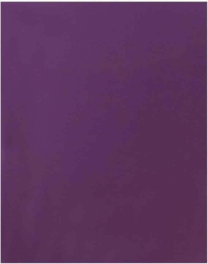 JAM PAPER Laminated Two Pocket Glossy School Folders - Letter Size - High Gloss Purple - Bulk 100/Box