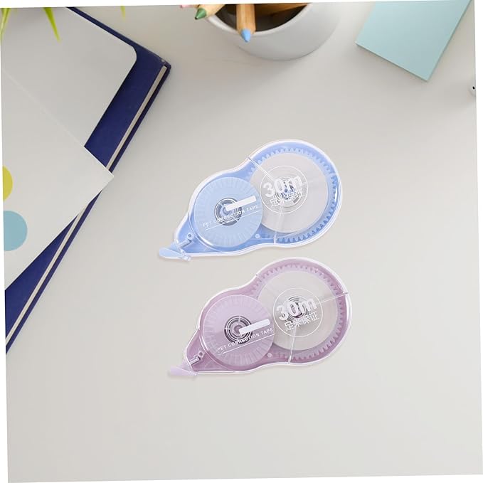 CALLARON 6pcs Correction Tape Adhesive 180m Portable Small Student School Stationery Office Supplies for Exam Error Correction