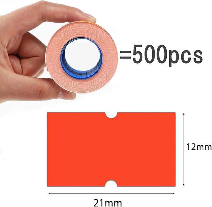 16,000pcs 1 line Price Gun Label, Removable and Adhesive Price and Sale Tags for Office, Suitable for NEW5500,MX-5500,CN979,H813,Total and Inch Pricing for Garage.(Orange)