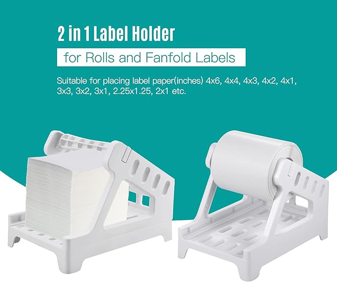 Universal Compatibility Label Holder, Easy to Use Premium Material, Good Helper in Business, Compact Size, Suitable for Rolls and Fanfold Labels, Compatible with Thermal Printer