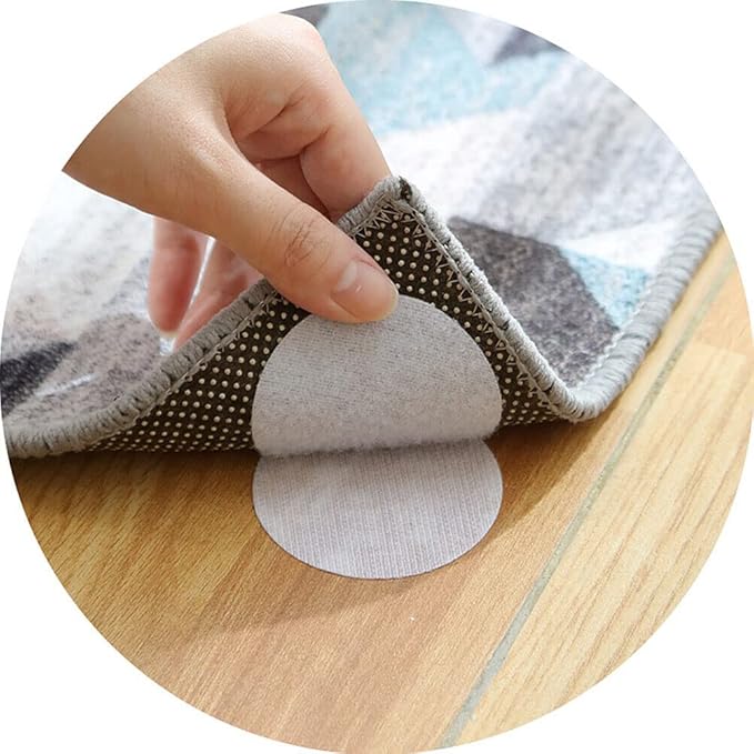 US 20-40 Pack Black Round Self Adhesive Tape Double Sided Sticky Carpet Gripper (2.36 Inch, 40)