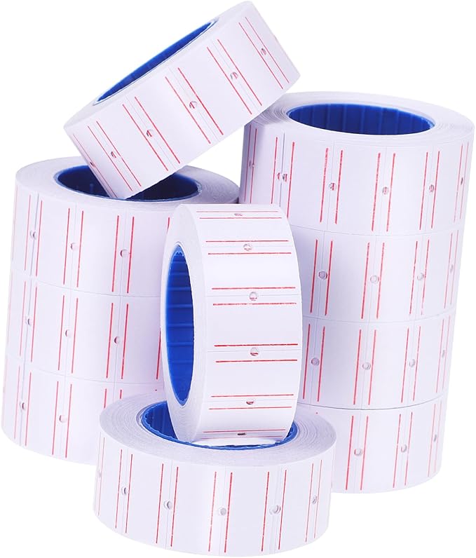Uonlytech 10 Rolls Self-Adhesive Price Tags for Retail Pricing Labels for Price Marker Labeler Strong Adhesive Stickers for Small Business for Jewelry and Clothing