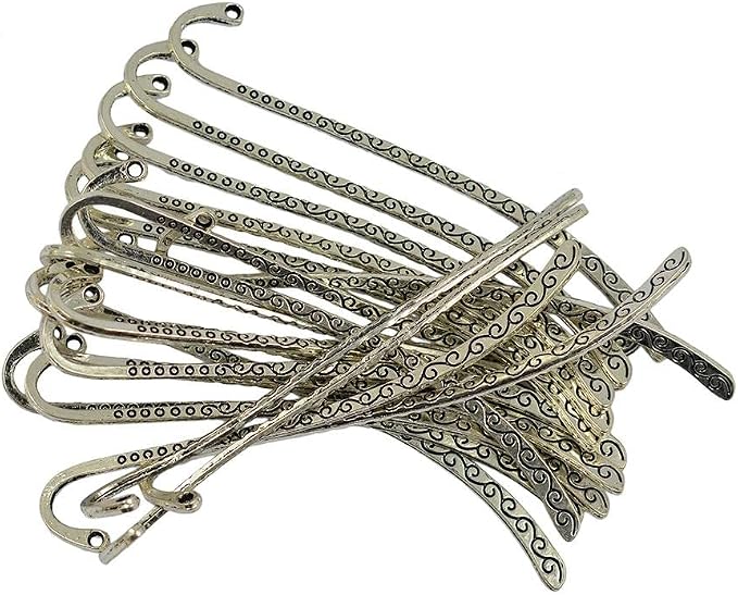 Esquirla 30x Retro Silver Bookmark Metal Charms Pendant for