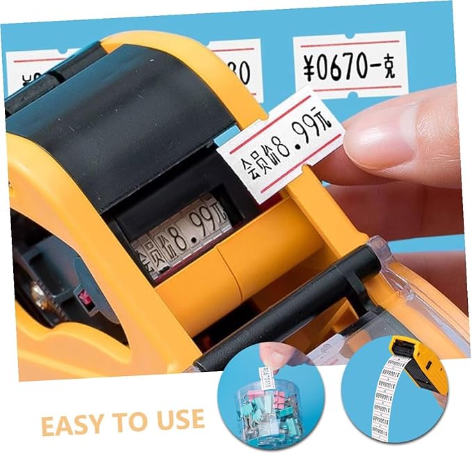 Pricing Labels Stickers for Price Guns, 10 Rolls with 4000 Removable White Adhesive Tags, Blank Pricing Tool for Retail Stores and Supermarket Price Marking
