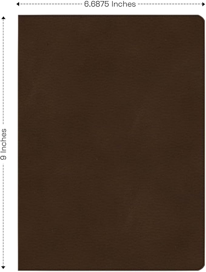 Personalized CSB Wide Margin Single Column Bible Faux Leather Christian Standard Bible Large Print Size | Custom with Name, Date or Text | Gift for Christian & Religious Celebrations | Brown