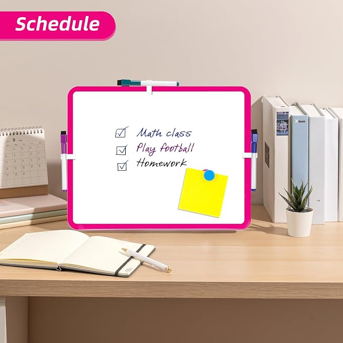 VUSIGN Small White Board Dry Erase, Dark Pink
