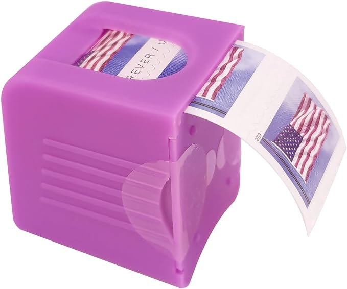 Stamp Roll Dispenser Postage Stamp Dispenser-Purple