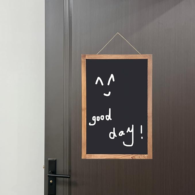 newnewshow 16"x24" Magnetic Chalkboard with Rustic Wood Frame for Wall-Mounted - Multi-Purpose Hanging Sign for Menu, Memo & Doodle