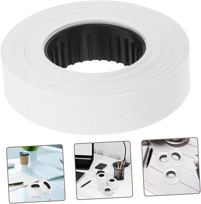 Angoily 10rolls Pricemarker Labeler Price Tag Labels Replacement Parts Labeller Accessories for Price Marker