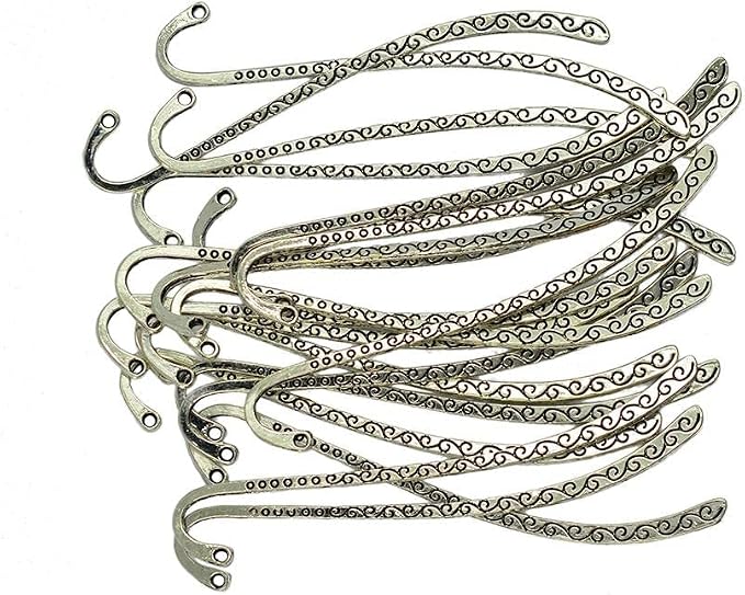Esquirla 30x Retro Silver Bookmark Metal Charms Pendant for