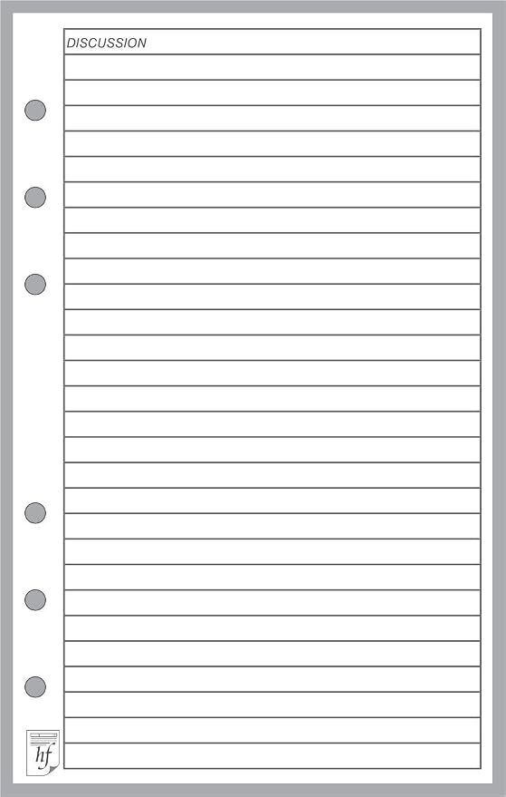 Extra Discussion Pages for The Compact Size Meeting Manager, Sized and Punched for Franklin Covey Compact and Other Notebooks (4.25" x 6.75")