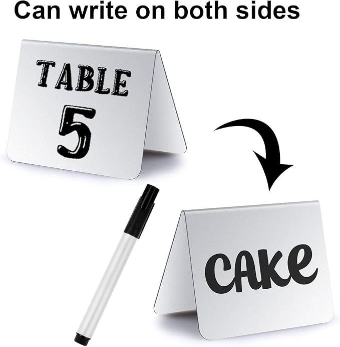 Uoeo 20 Pack Acrylic Mini Chalkboard Sign with Marker Pen Small Chalkboard Sign Tabletop Blackboard for Weddings, Parties, Message, Buffet, Bakery and Retail, 3.9 x 2.9