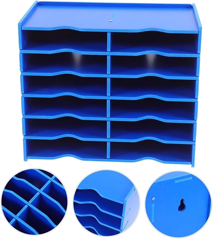 Multi Device Storage Box Stylish Cell Phone Holder for Classroom Meeting Room Easy Assembly Office Organizer with Compartments Space Saving Design for Efficient Workspace