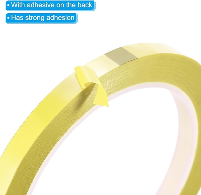 PATIKIL 5/16" Whiteboard Tape, 6 Pack Thin Dry Erase Tape for Graphic Chart Marking DIY Art, Light Yellow