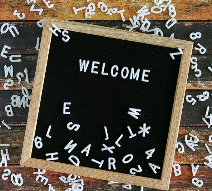 Felt Board Felt Letter Board, 10 x 10 inch Message Board Word Board Letter Board Sign Bulletin Board Letters, Pregnancy Announcements Baby Announcement Sign, Valentines Day Gifts for Her Letterboard