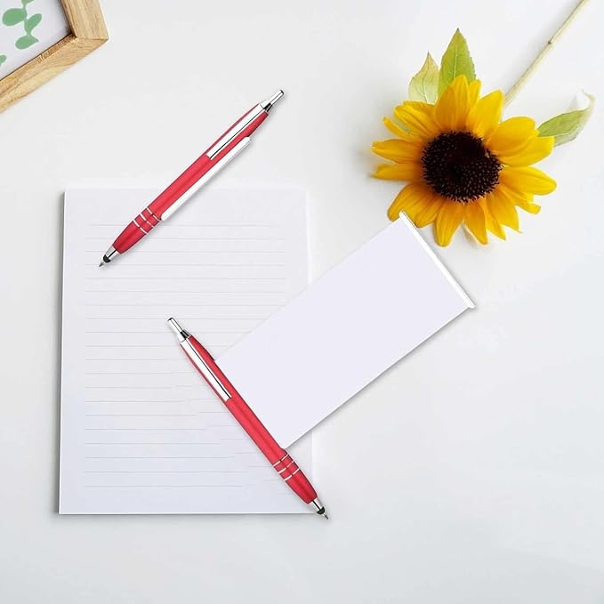 2Pcs Red Pen With Cheat Sheet,Retractable Paper Ball Point Pens, Writing and Correction Supplies, For School Office Color Ballpoint Pens with Paper Scroll Inside
