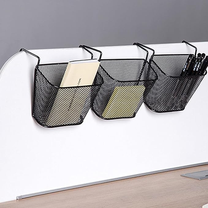 Operitacx Hanging Organizer Office Supply Rack Multifunctional Storage Basket for Pens Pencils Makeup and More Convenient Over-door Design for Office Bedroom Kitchen