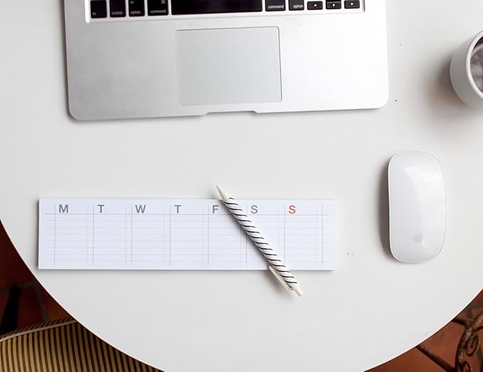 JSTORY Sticky Planner Adhesive Paper Note Columnar Scheduler Organizer to-do One Size Weekly White