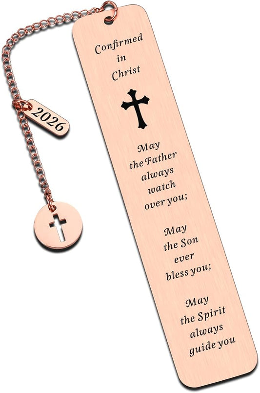 Confirmation Gifts for Teenage Girls Boys 2026 Catholic Confirmation Gifts for Women Men Christian Bookmark for Godson Goddaughter Confirmed Bible Verse Bookmark