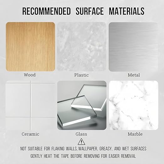 Maine 0.02 inches Thick * 1.18inches Wide Nano-Sticky Tape, mesh Adhesive Strips, Extremely Strong Toughness, Waterproof and Detachable (500, 3.28ft)