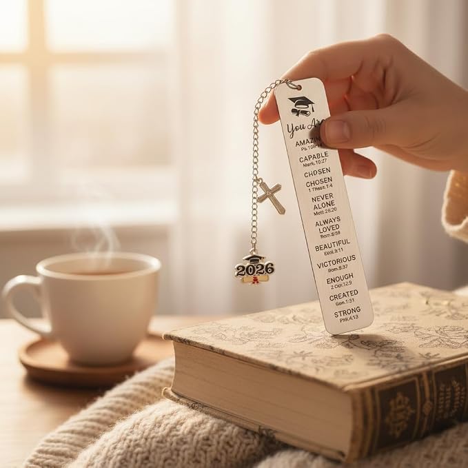 Religious 2026 Graduation Gifts for Him Her Christian Class of 2026 Bookmark, Kindergarten 4th 5th 6th Grade College Graduation Gift Idea for Women Men Nurse Teacher School Graduate