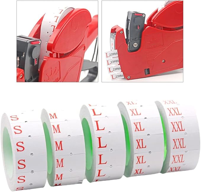 10 Rolls White Label Labeling 22mm X 12mm White Retail Shop Label Set