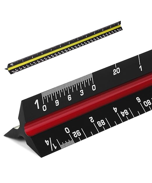 Mr. Pen- Architectural Scale, 12 inch, Black, Scale Ruler Contractor, Architect Scal, Drafting Tools
