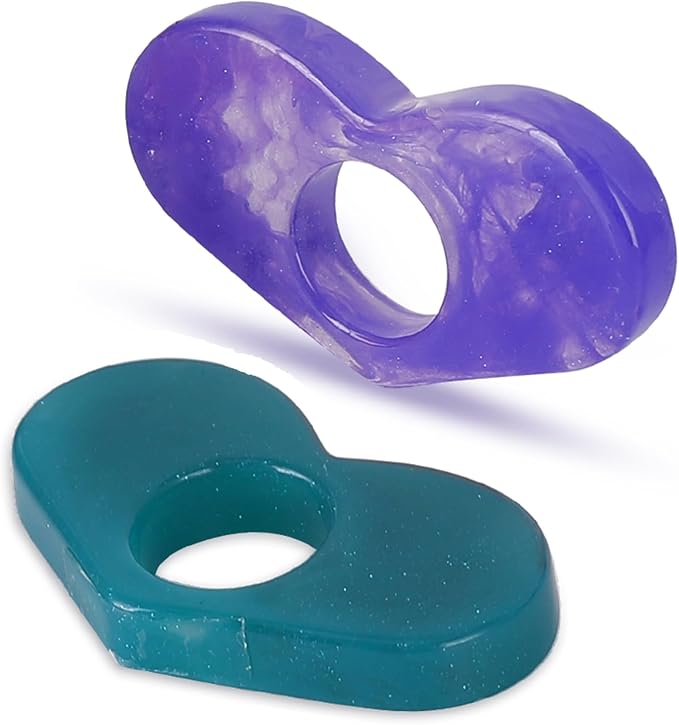 Kartterfly Thumb Page Holder for Reading 2Pack, Starry Sky Thumb Bookmark, Heart-Shaped Book Opener Holder, Book Finger Page Holder, Book Accessories for Reading Lovers(Blue, Purple）