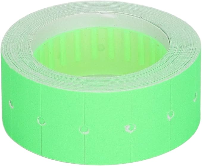30 Rolls 15000 Price Gun Labels, Pricing Labels Single Row Price Gun Tag for Mx-5500 M5500 Fluorescent Green Price Marker Stickers