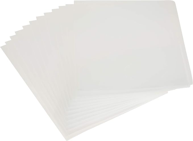 Filexec 2-Pocket Folder, Business Card Die-Cut, Translucent Clear (Pack of 12) (50116-31213)