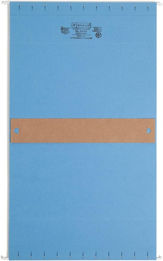 Smead Hanging File Folders, 25 Pack, Assorted Colors, 2 Inch Expansion Hanging Folders for Documents with Tabs, Letter Size (64264)