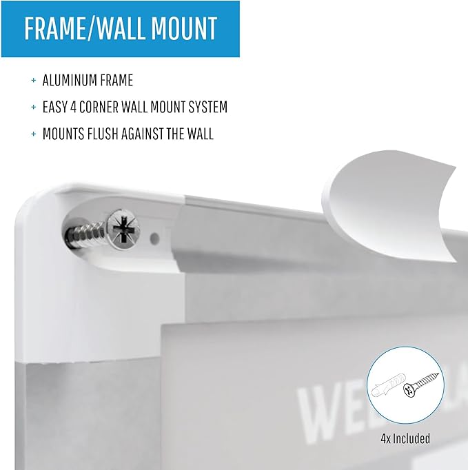 MasterVision in-Out Magnetic Dry Erase Board, 36 x 24, White Surface, Silver Aluminum Frame