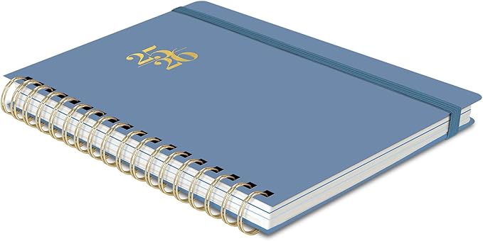 Orange Circle Studio 2026 Planner, Amazon Exclusive, Blue Gray, Tri-Tab Planners, Triple-Section, 9.6" x 7", Weekly Monthly Planner Calendar for School or Work, Note Pages