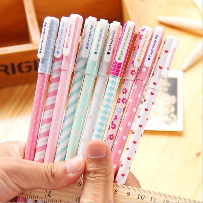 sencoo 10 pack Cute Colorful Journal Pen Multi Colors Colorful Gel Ink Pens 0.5mm MultiColored Roller Ball Fine Point Pens for Bullet Journal Planner Writing Notes Office School Supplies