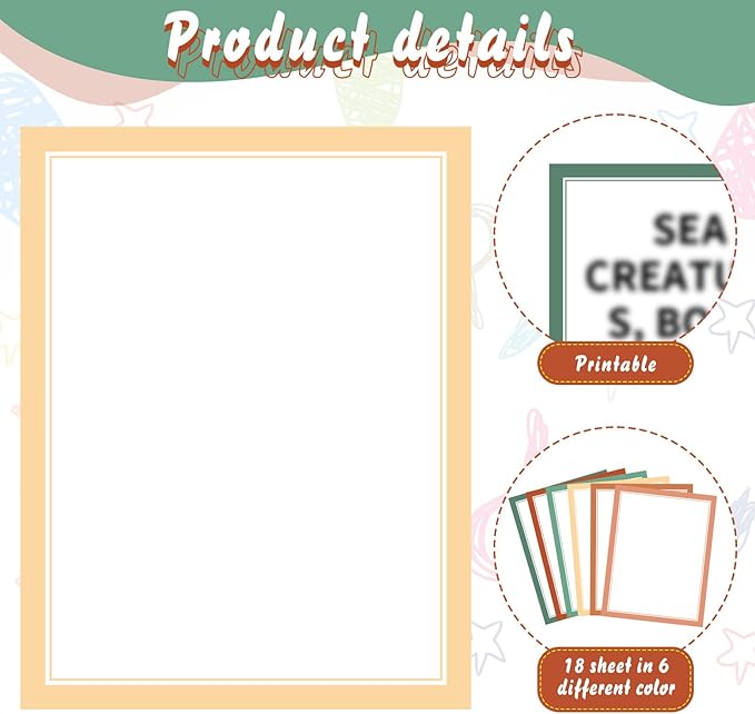 24 Sheets Science Board Supplies 18 Self Adhesive Presentation Science Subtitles & 6 Project Titles Board Sticker for School Office Supplies(Boho Color)