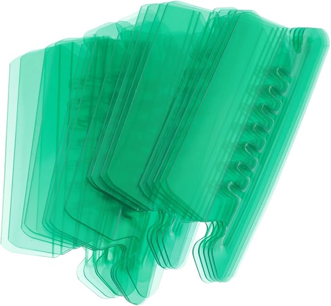 50PCS 2 Inch Green PVC Hanging File Folder Tabs with Paper Insert Office Product Interior Folder Indexing Tool