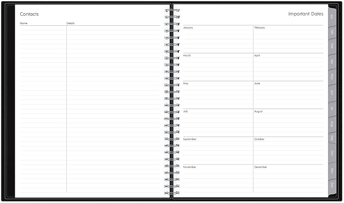 Blue Sky 2027 15-Month Monthly Planner Calendar, October 2026 - December 2027, 8” x 10”, Durable Faux Leather Cover, Laminated Tabs, Concealed Wirebound, Storage Pocket, Enterprise