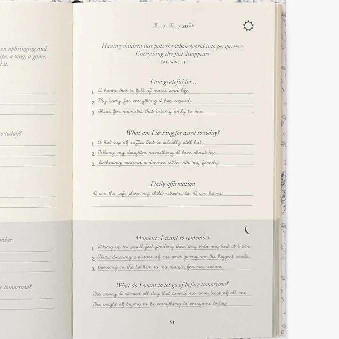 Intelligent Change Five Minute Journal for Moms - Daily Gratitude Journal, Mindfulness & Memory Keepsake for Mothers, Undated - Gifts for Mom