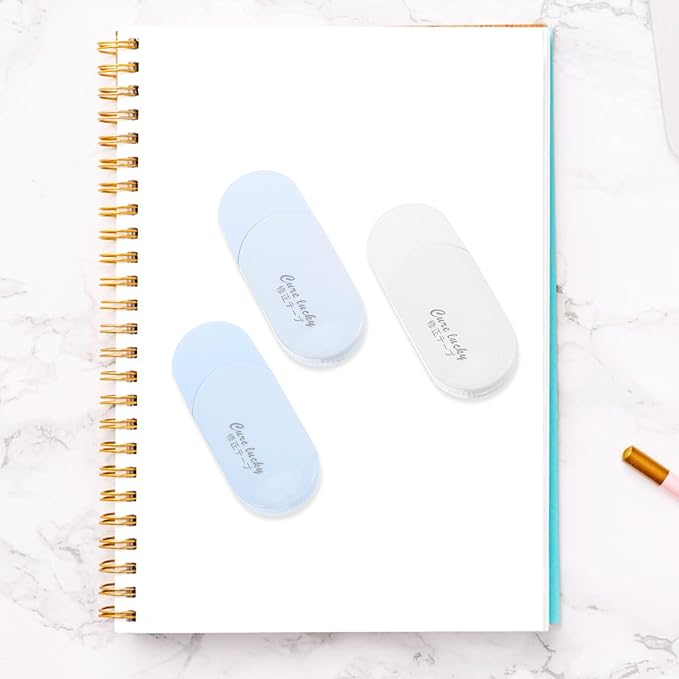 Correction Tape 6pcs Set Blue Gradient Student School Stationery Wide Roller Tape for Writing Error Correction Office Supplies