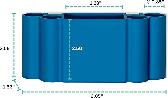Glassboard Studio Magnetic Dry Erase Marker Holder - Super Strong for Magnetic Glass Whiteboard or Fridge - 2 Large Neodymium Magnets - No Slip Grip - Eco-Friendly PLA Plastic (Periwinkle Purple, KIT)