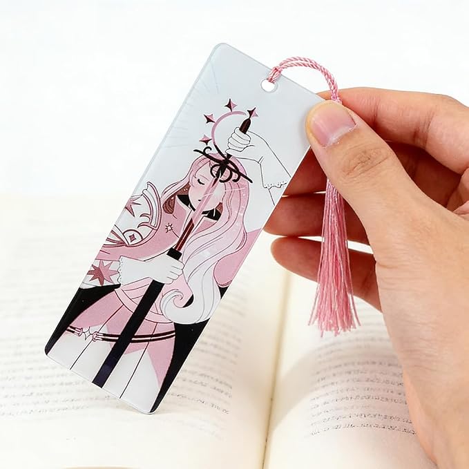 4Pcs Dark Fantasy Bookmarks Set, Royal Knight Princess Book Marks with Tassels, Perfect Gifts for Teens & Bookworms (4PCS-Double-Sided)