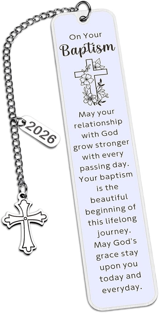 Adult Baptism Gift for Women Men, Catholic Baptism Gifts for Girls Boys, Christening Gifts for Goddaughter Godson Godchild, Bible Bookmarks