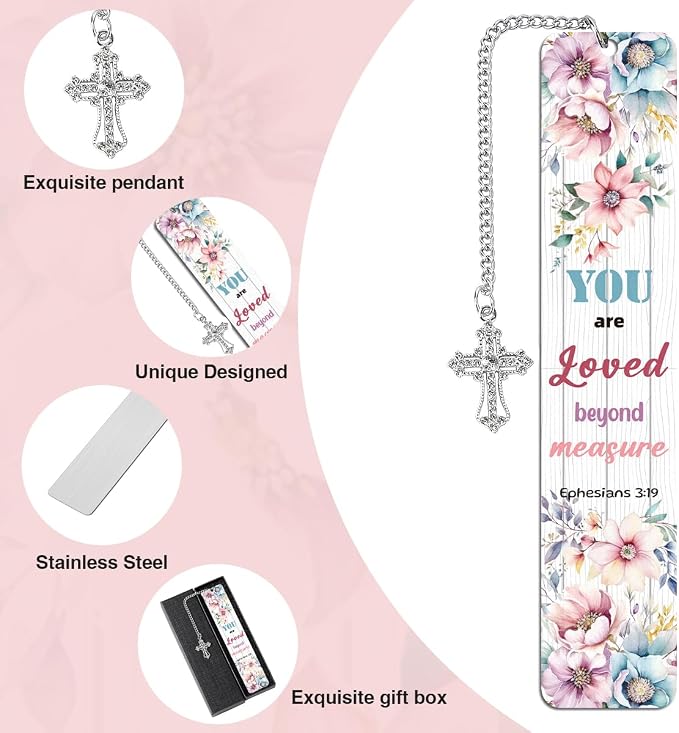 Metal Bible Verse Bookmarks Gifts, Christian Gifts for Women, Religious Motivational Book Marker for Friends Girl Sister Female Bookworms Book Club Religious Gift