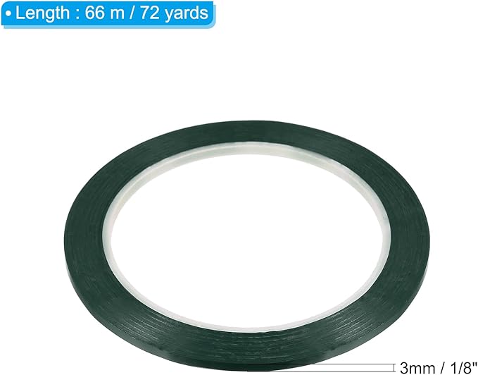 PATIKIL 1/8" Whiteboard Tape, 6 Pack Thin Dry Erase Tape for Graphic Chart Marking DIY Art, Green