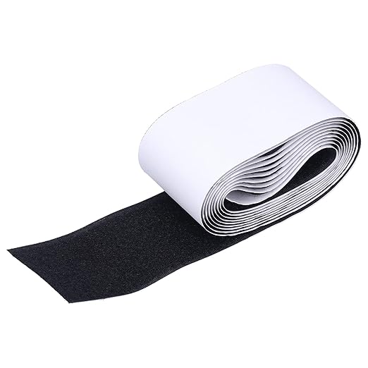 Hook and Loop Tape, Nylon Mounting Tap for Guitar Effect Pedal Board, 5cm x 2meters, Adhesive Backing (Matte)