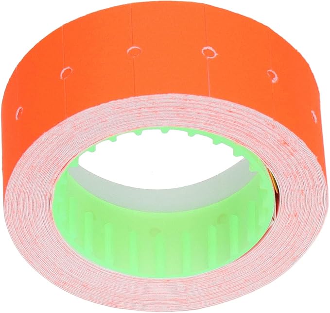 Pricing Labels Roll, 15000pcs 21x12mm Adhesive Price Tags with Red Line for Price Gun Labelers Compatible with MX5500 M5500 AK813 HG979 (Fluorescent Green) (Fluorescent Yellow) (Orange) (Red)