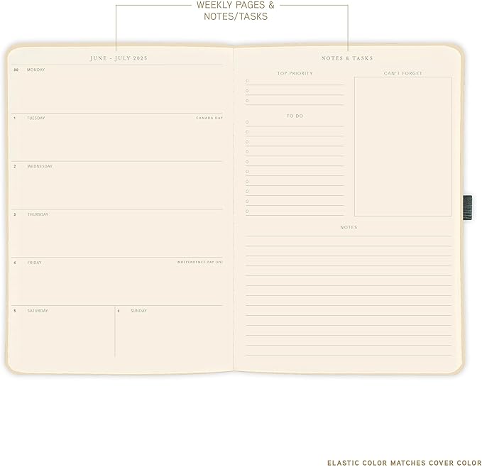 Graphique 2026 Apollo Business Planner | 18 Month Organizer, July 2025 - Dec. 2026 | Weekly & Monthly Spreads | To-Do List & Note Pages | Pen Loop | Vegan Leather | Gold | 8” x 10”