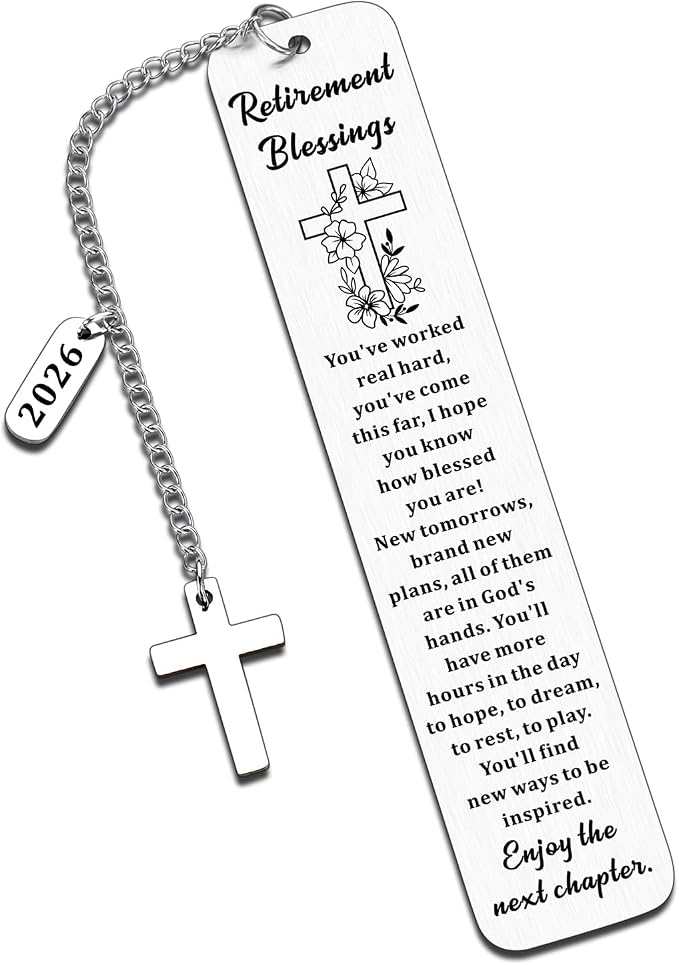 Christian Retirement Gift for Woman Man Best Happy Cool Retirement Gifts for Women Men Friends Happy Retired Going Away Leaving Farewell Gifts for Coworkers Women Men Retirement Blessings Bookmarks