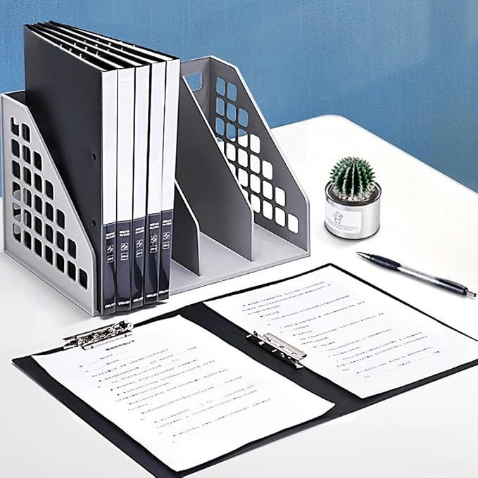 A4 Double Strong Clips File Folder Report Cover, Punchless Binder, Clamp Binder Without Rings Office Project Folder,Documents File Folder, for Letter Size or A4 Size, 200 Sheet Capacity (2)