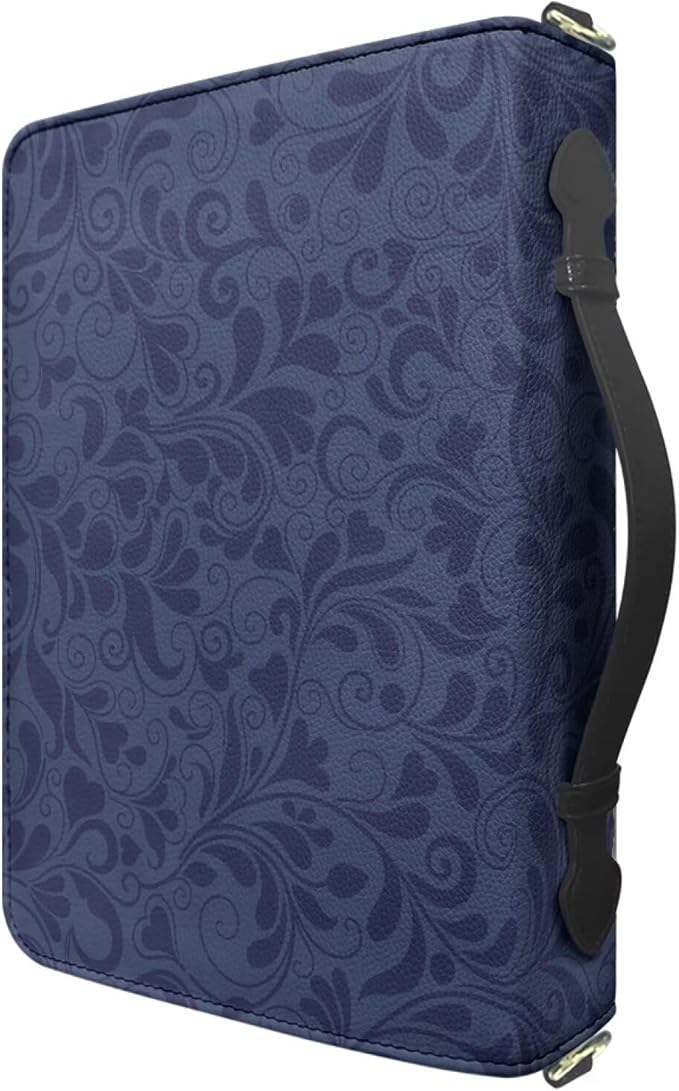 Personalized Bible Covers with Name, Custom Bible Case with Strap and Handle, Lion Print Joshua 1:9 Biblia Protecto with Inner Pockets and Pen Loop, Christian Gifts for Women, Large(4 Colors)